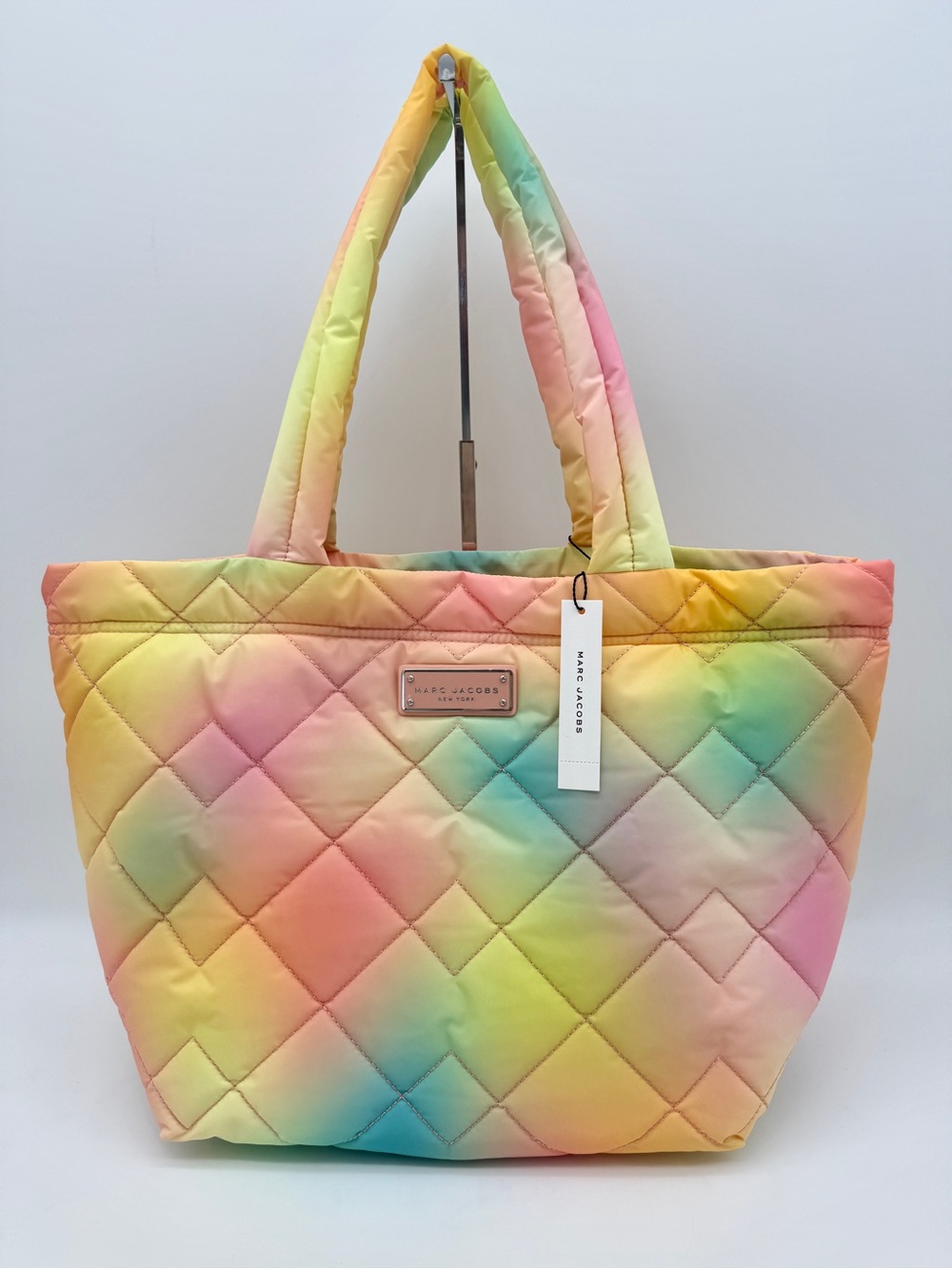NWT Marc Jacobs Quilted Nylon Medium Tote Desert Sun Multi